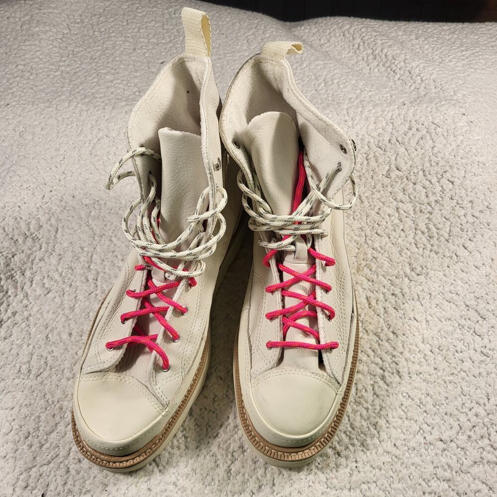 NEW Converse Chuck Taylor Crafted Boots Egret/Natural Ivory leather women sz 810